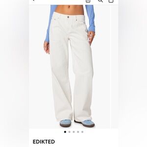 Edikted Roman Low Rise wide leg Slouchy Jeans size small NWT